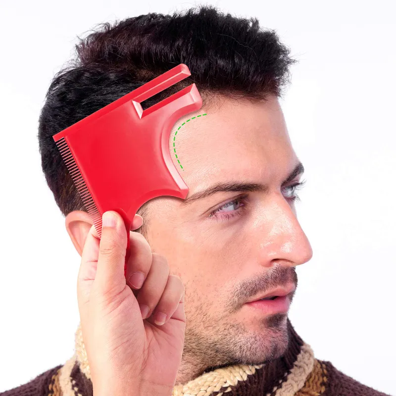 2 Piece Beard Guide Shaping Template Lineup Tool With Built-In Comb