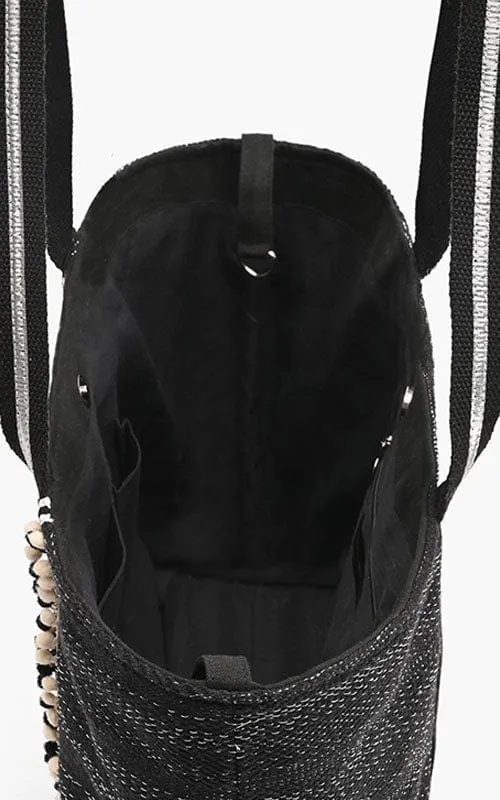AB22471 Brittney Bee and Leopard Beaded Tote