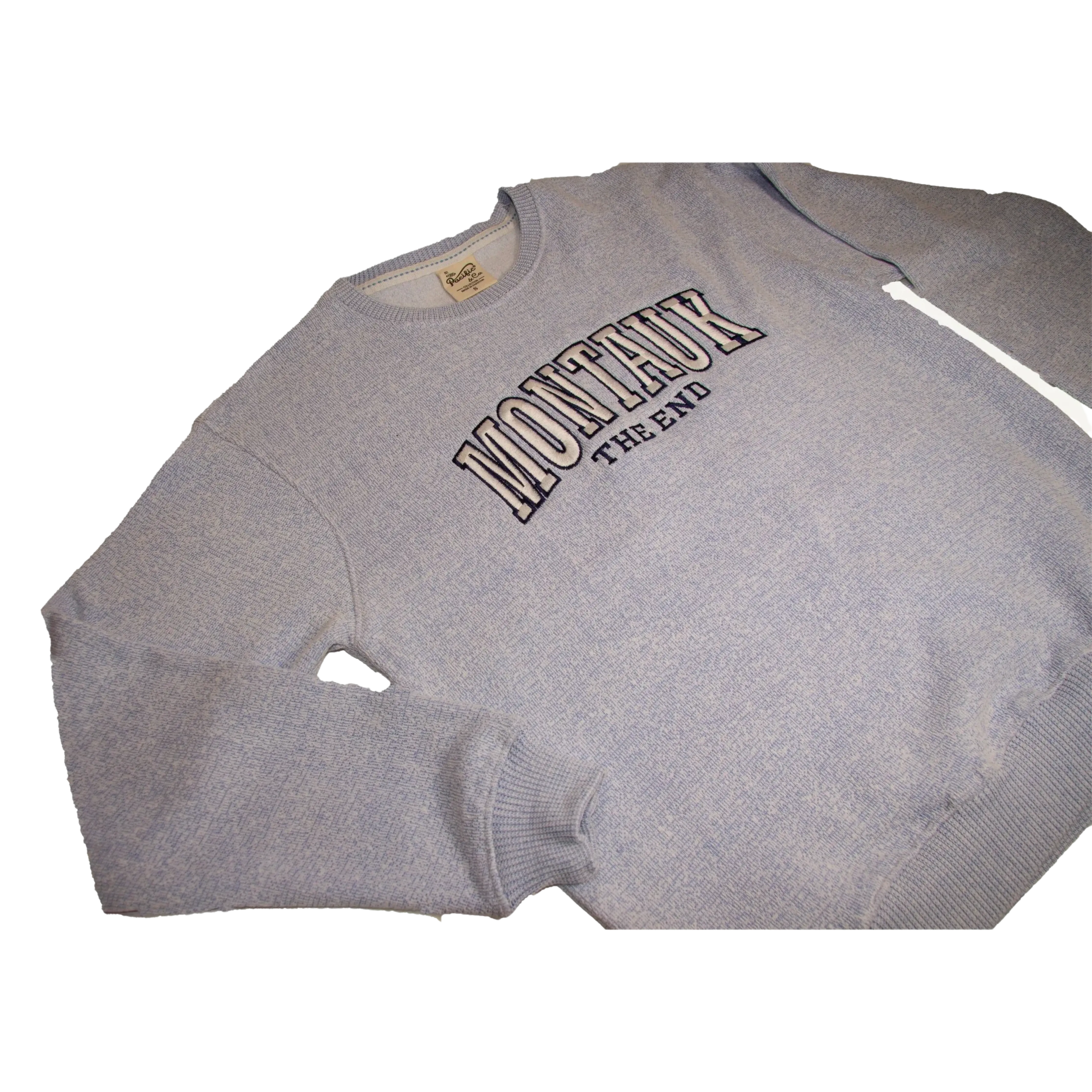 Adult Montauk The End Embroidered Nantucket Crewneck