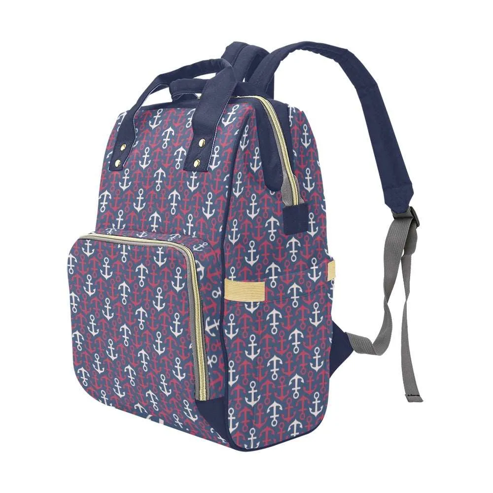 Anchors Away Multifunctional Diaper Backpack Bag