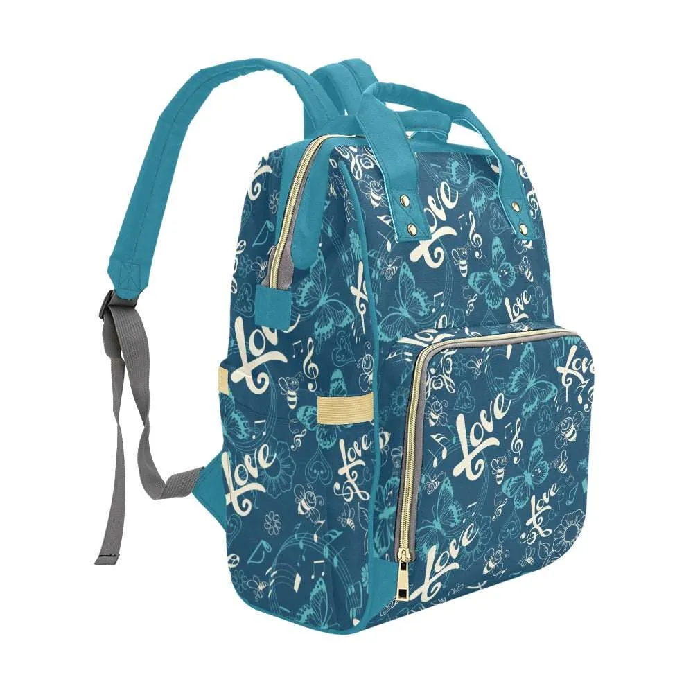 Bees & Butterflies Multifunctional Diaper Backpack Bag