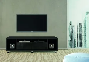 Cabrini TV Stand 1.8 in Black Gloss and Black Matte