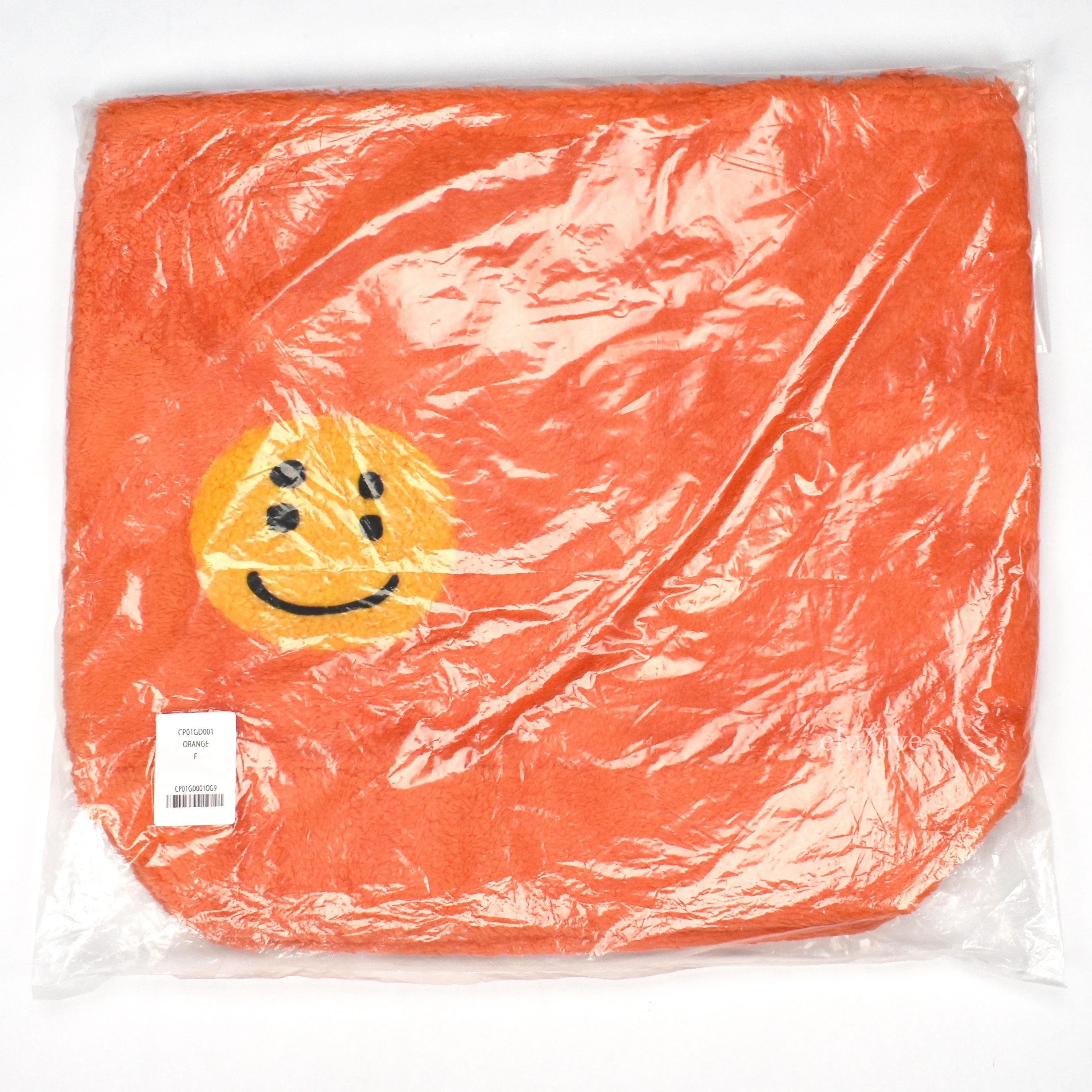 Cactus Plant Flea Market - Smiley Face Fur Tote Bag (Orange)