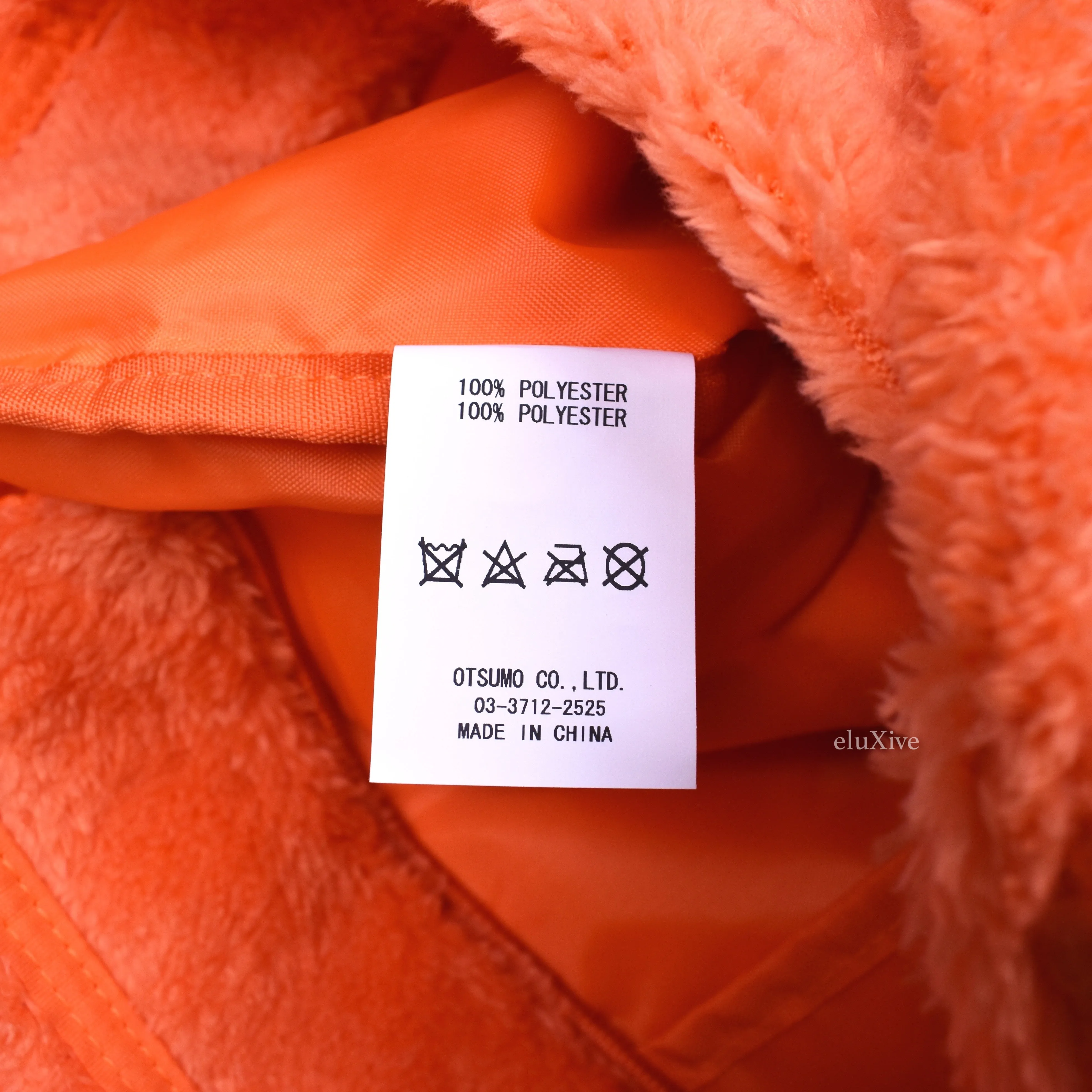 Cactus Plant Flea Market - Smiley Face Fur Tote Bag (Orange)