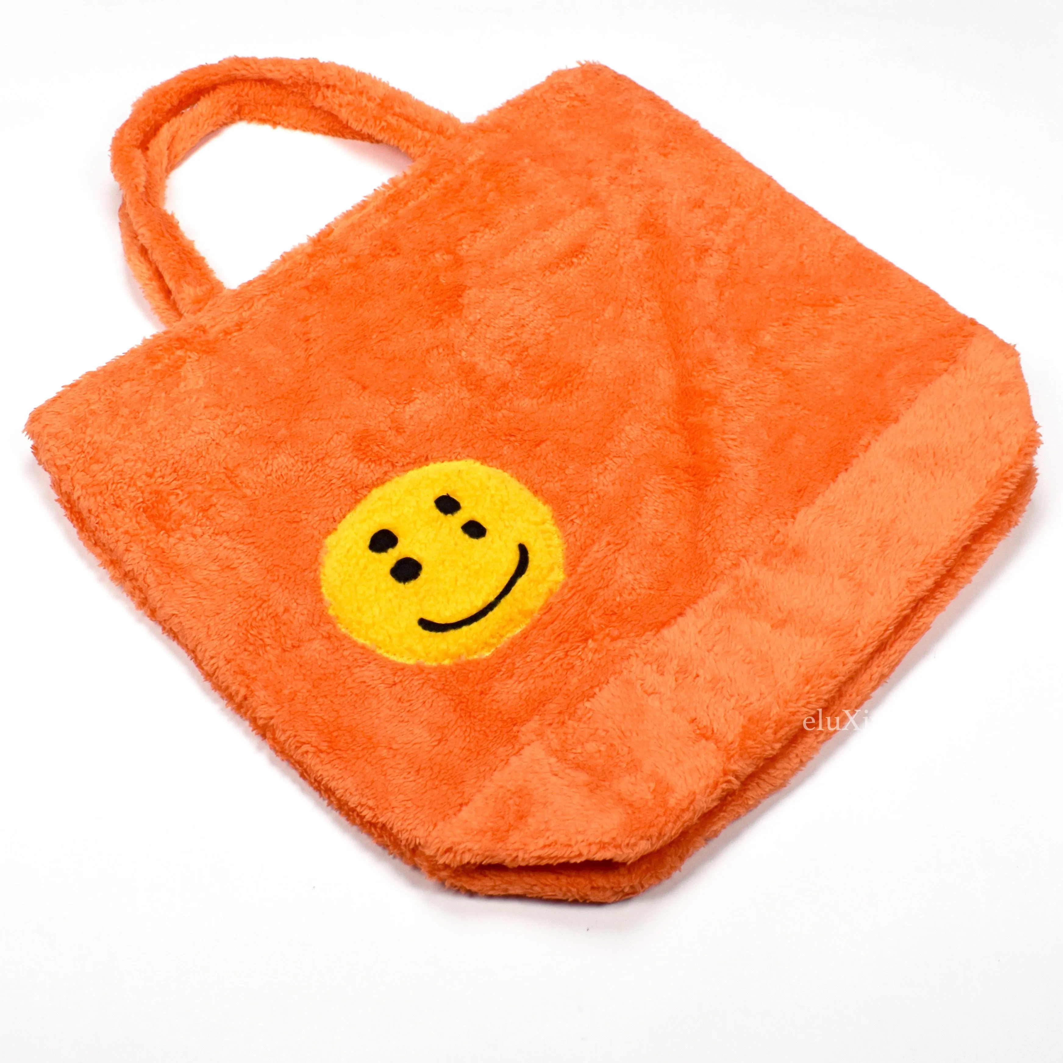 Cactus Plant Flea Market - Smiley Face Fur Tote Bag (Orange)