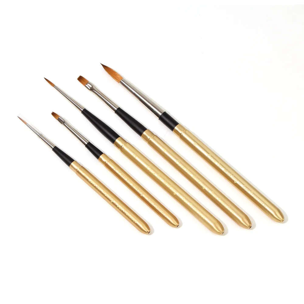 CfM Round 8 Travel Paint Brush Matte Gold