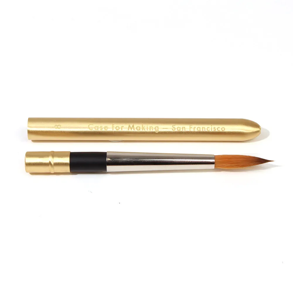 CfM Round 8 Travel Paint Brush Matte Gold