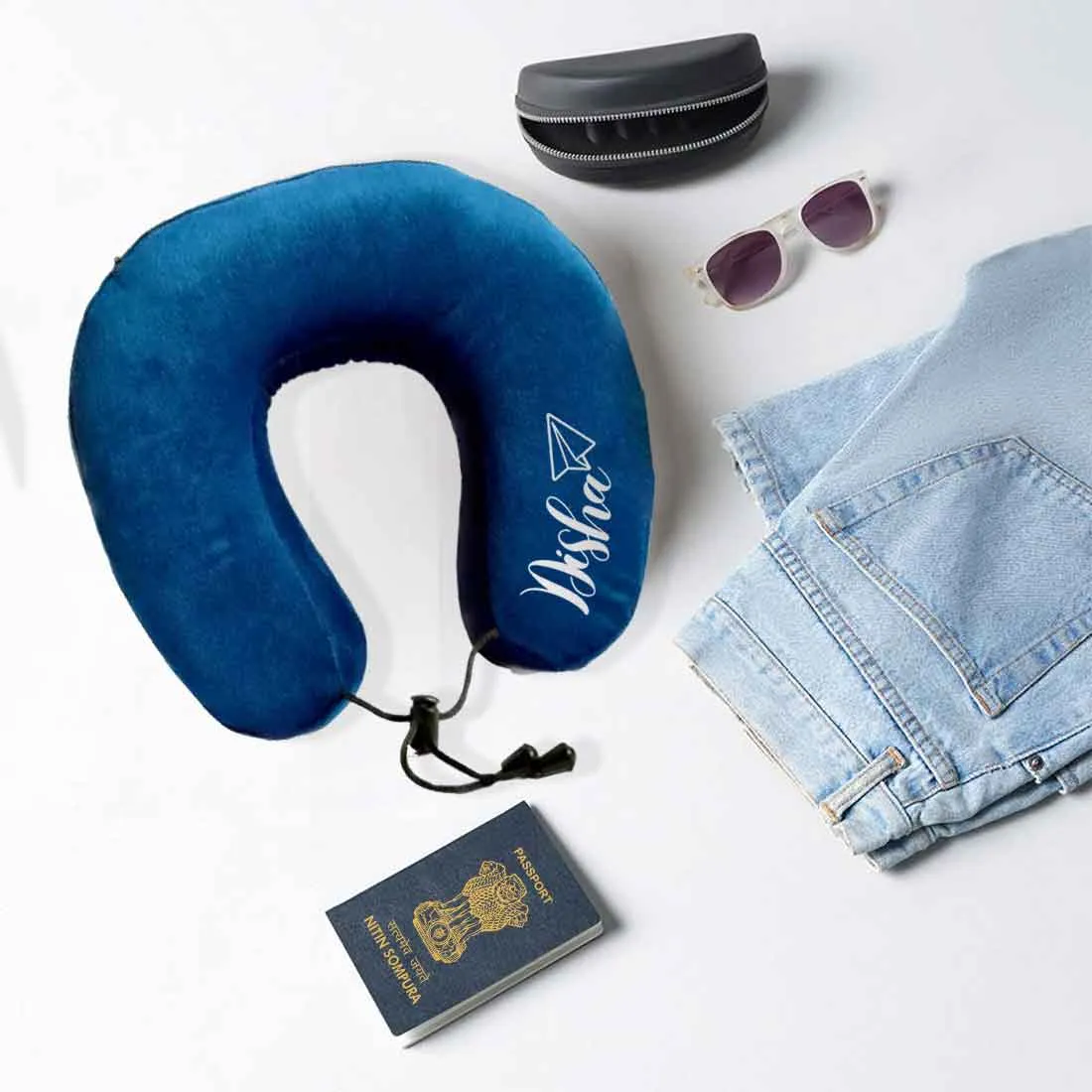 Custom Airplane Neck Pillow for Comfortable Travel with Memory Foam