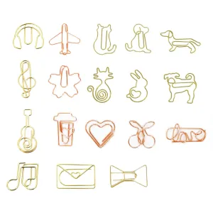 Cute shape metal paper clip vegetable and fruit paper clip animal paper clip
