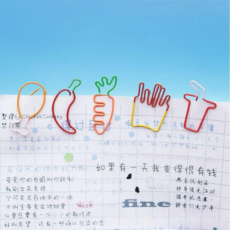 Cute shape metal paper clip vegetable and fruit paper clip animal paper clip