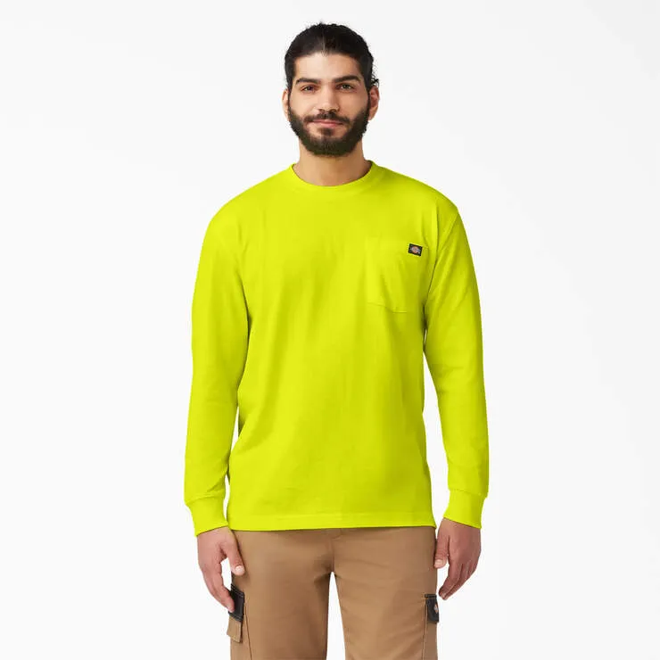 Dickies Men's Heavyweight Neon Long Sleeve Pocket Tee Relaxed T-Shirt