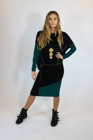 Etsu Geometric Pencil Skirt