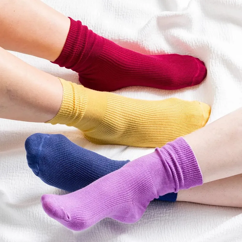 Extra Roomy Cotton‑rich Softhold Socks - Pack Of 3 - Navy