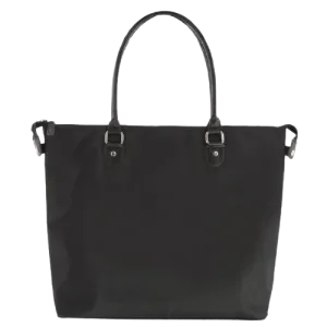 GABEE LEATHER BETH OVERNIGHT TOTE BLACK