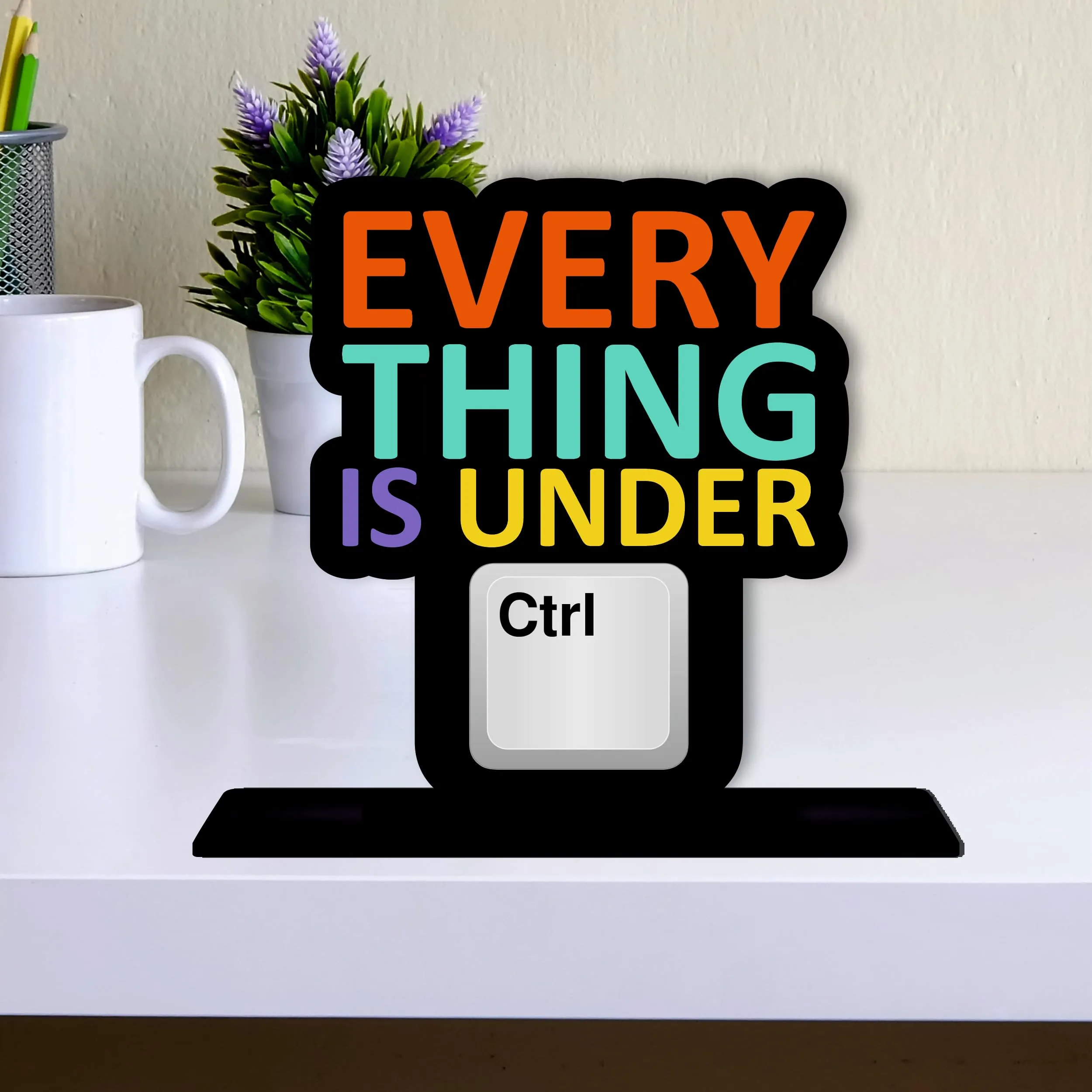 Giftplease Wooden Idols and Figurine Quotes Table Decoration for Office Desk | Home Decor Item | Living Room | Modern Art Wood Showpiece Gift Item (TP-49)