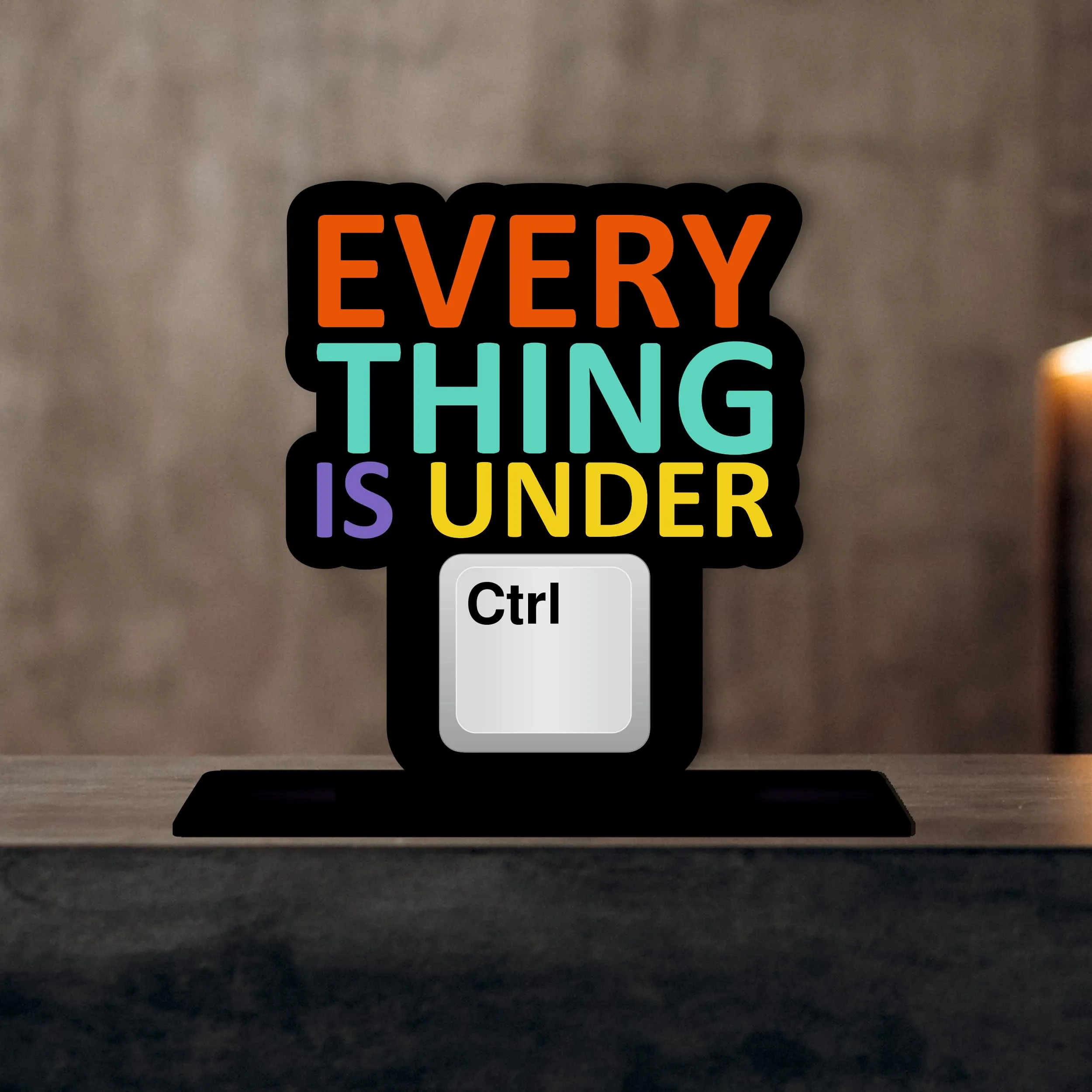 Giftplease Wooden Idols and Figurine Quotes Table Decoration for Office Desk | Home Decor Item | Living Room | Modern Art Wood Showpiece Gift Item (TP-49)