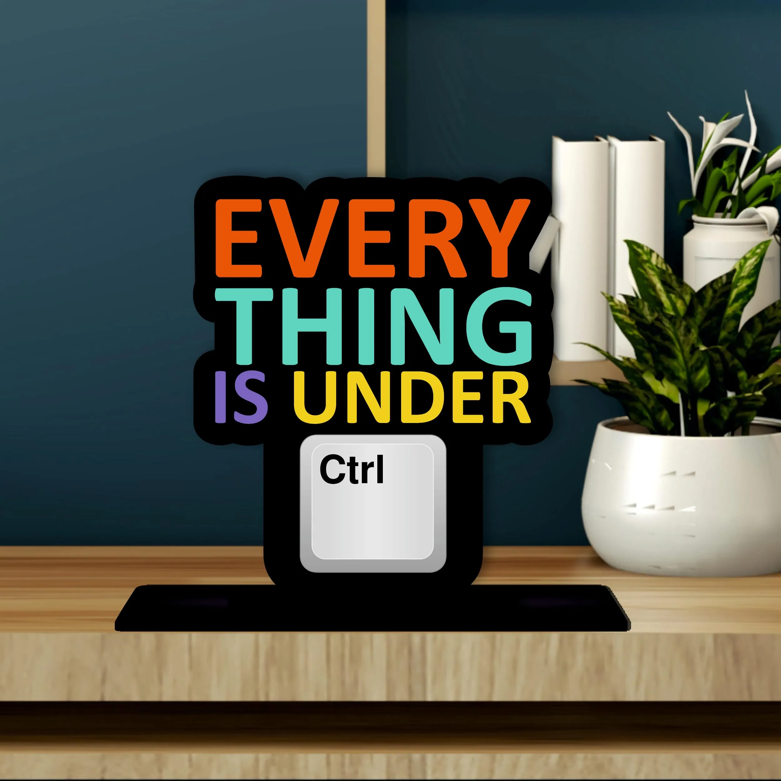 Giftplease Wooden Idols and Figurine Quotes Table Decoration for Office Desk | Home Decor Item | Living Room | Modern Art Wood Showpiece Gift Item (TP-49)
