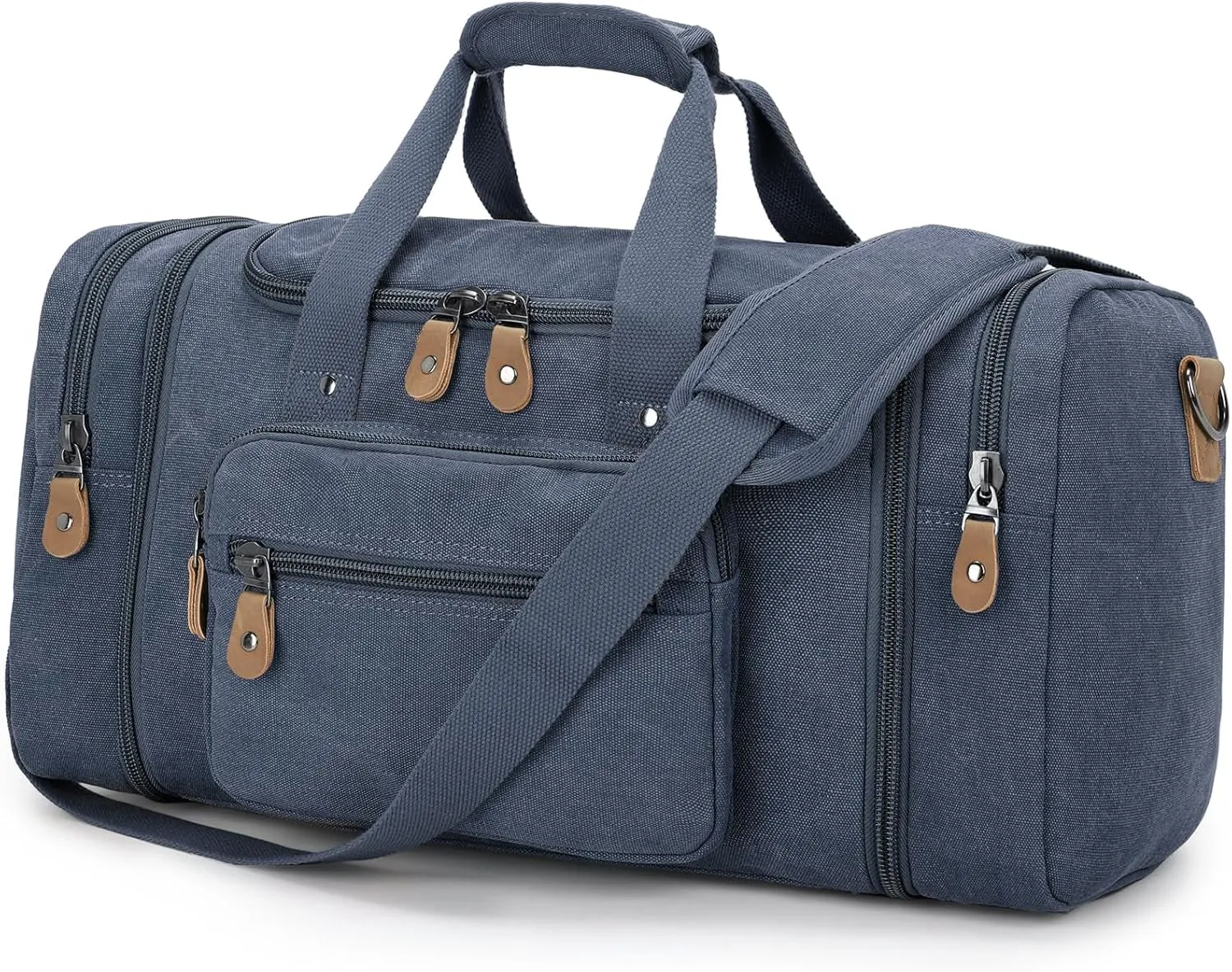 Gonex Canvas Duffle Bag for Travel 60L Duffel Overnight Weekend Bag(Coffee)