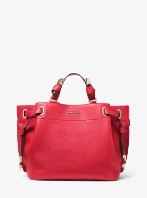 Greta Large Pebbled Leather Satchel