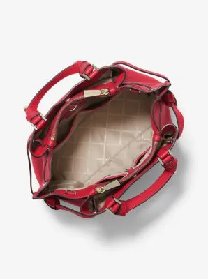 Greta Large Pebbled Leather Satchel