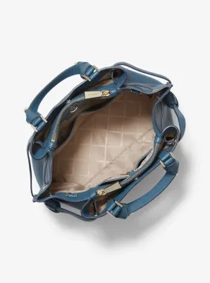 Greta Large Pebbled Leather Satchel
