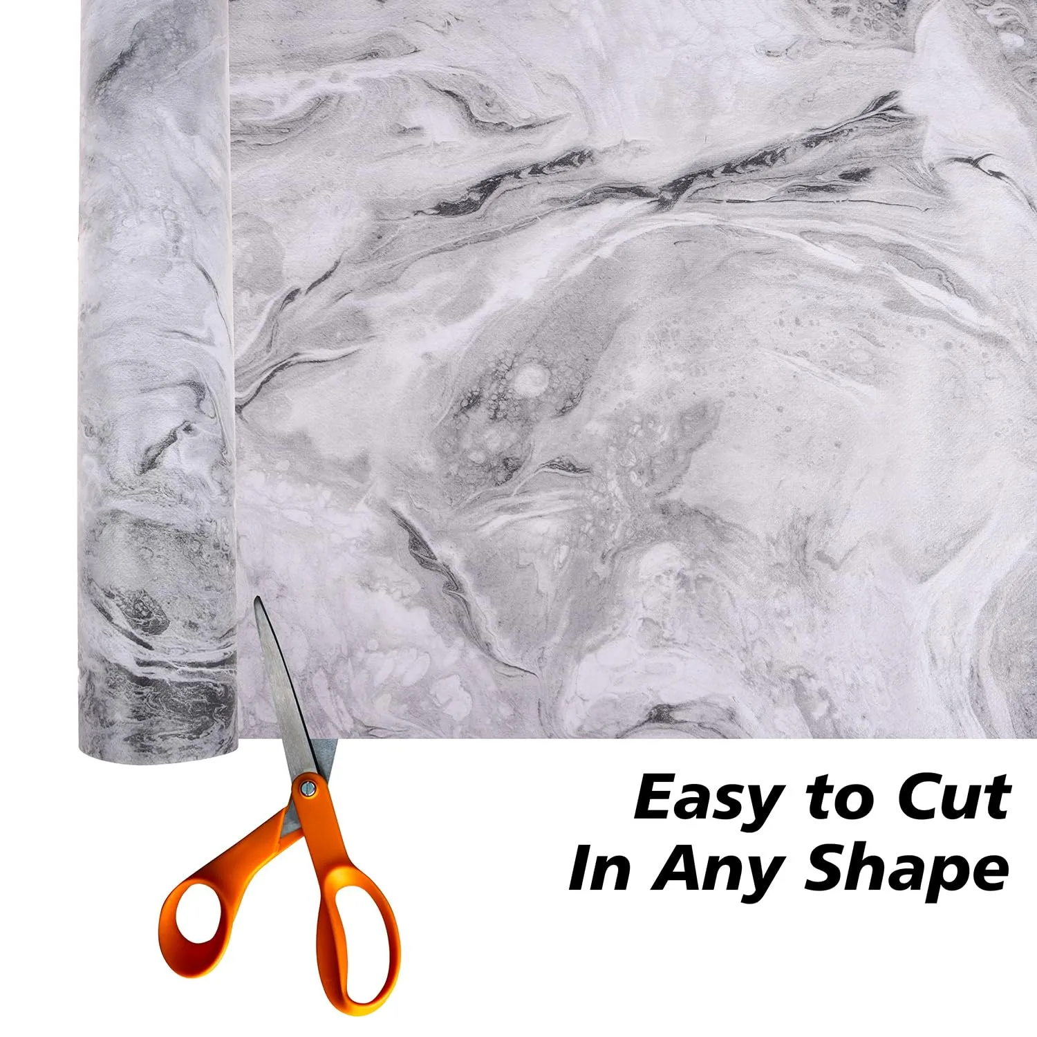 Heart Home Shelf Liner | Kitchen Cabinet Shelf Protector | Kitchen Liners for Cabinets and Drawers | Drawer Liner Mat | Marble Shelf Liner Cabinet Mat | 10 MTR | Gray