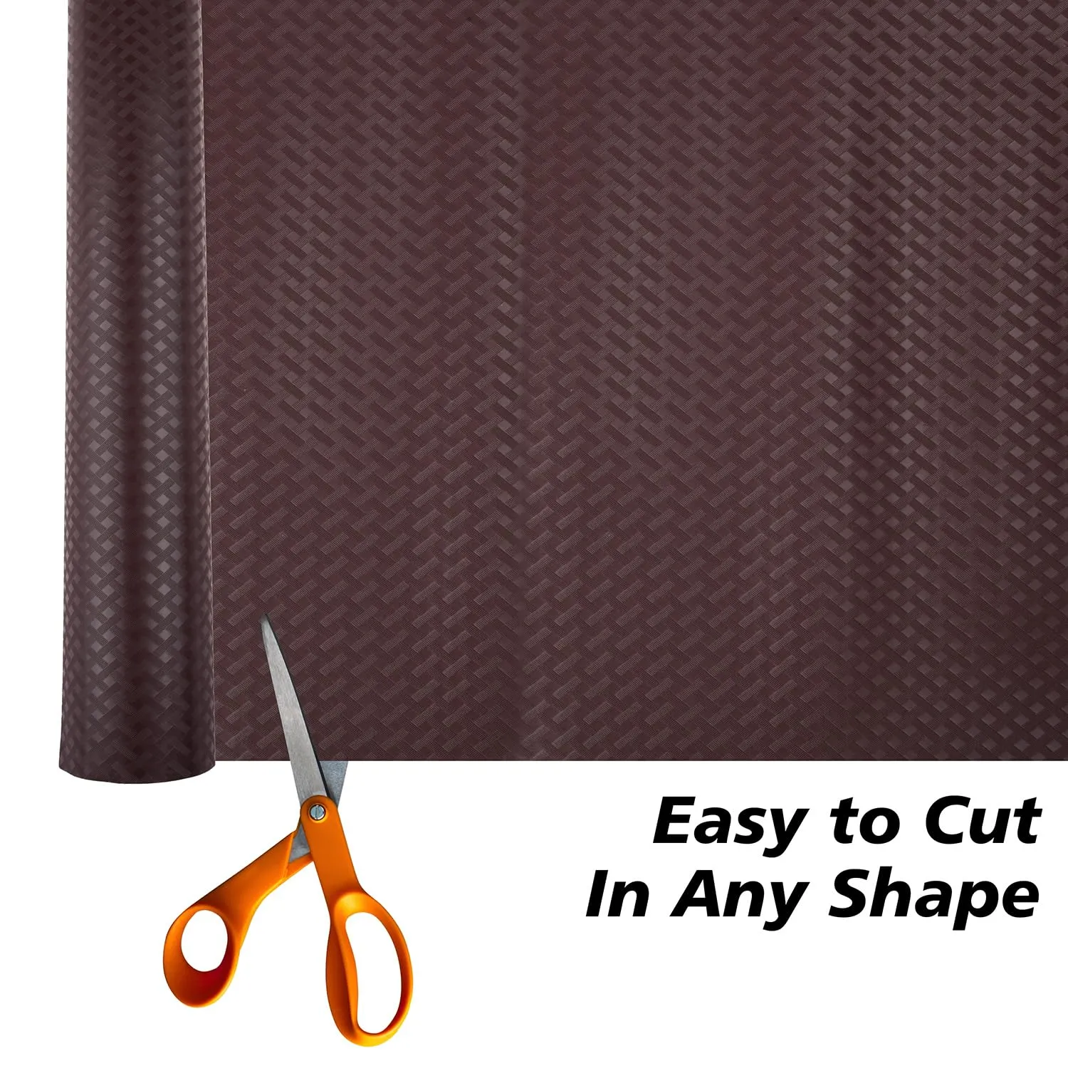 Heart Home Shelf Liner | Kitchen Cabinet Shelf Protector | Kitchen Liners for Cabinets and Drawers | Drawer Liner Mat | Self Check Shelf Liner Cabinet Mat | 5 MTR | Pack of 2 | Brown