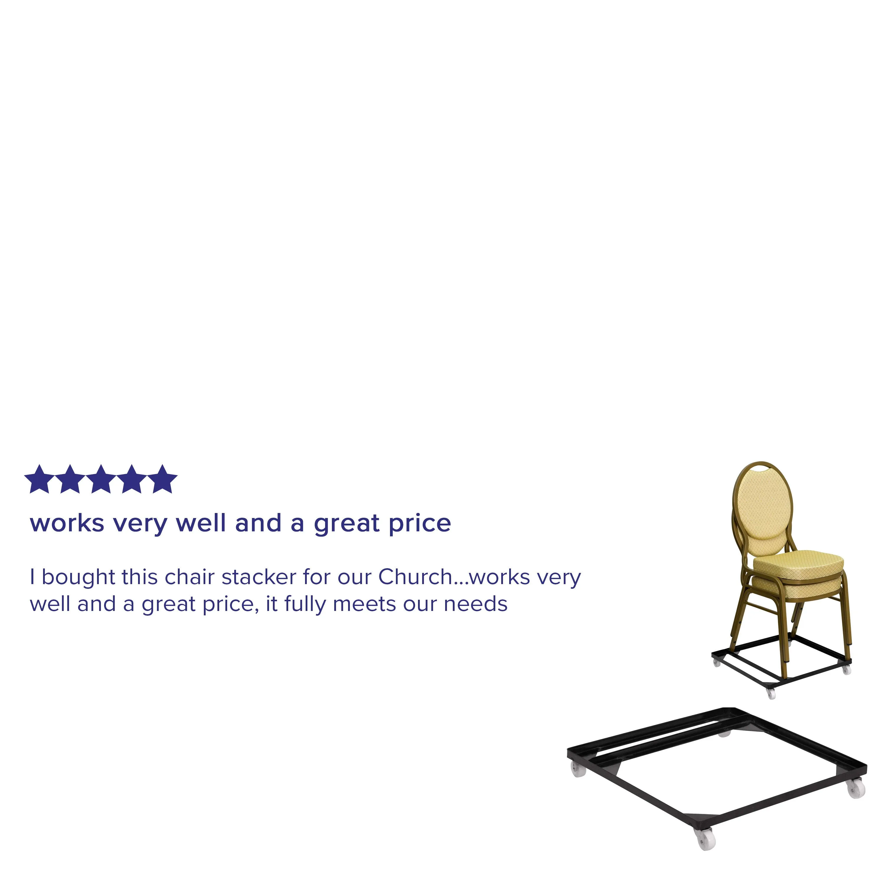 HERCULES Series Steel Stack Chair and Church Chair Dolly