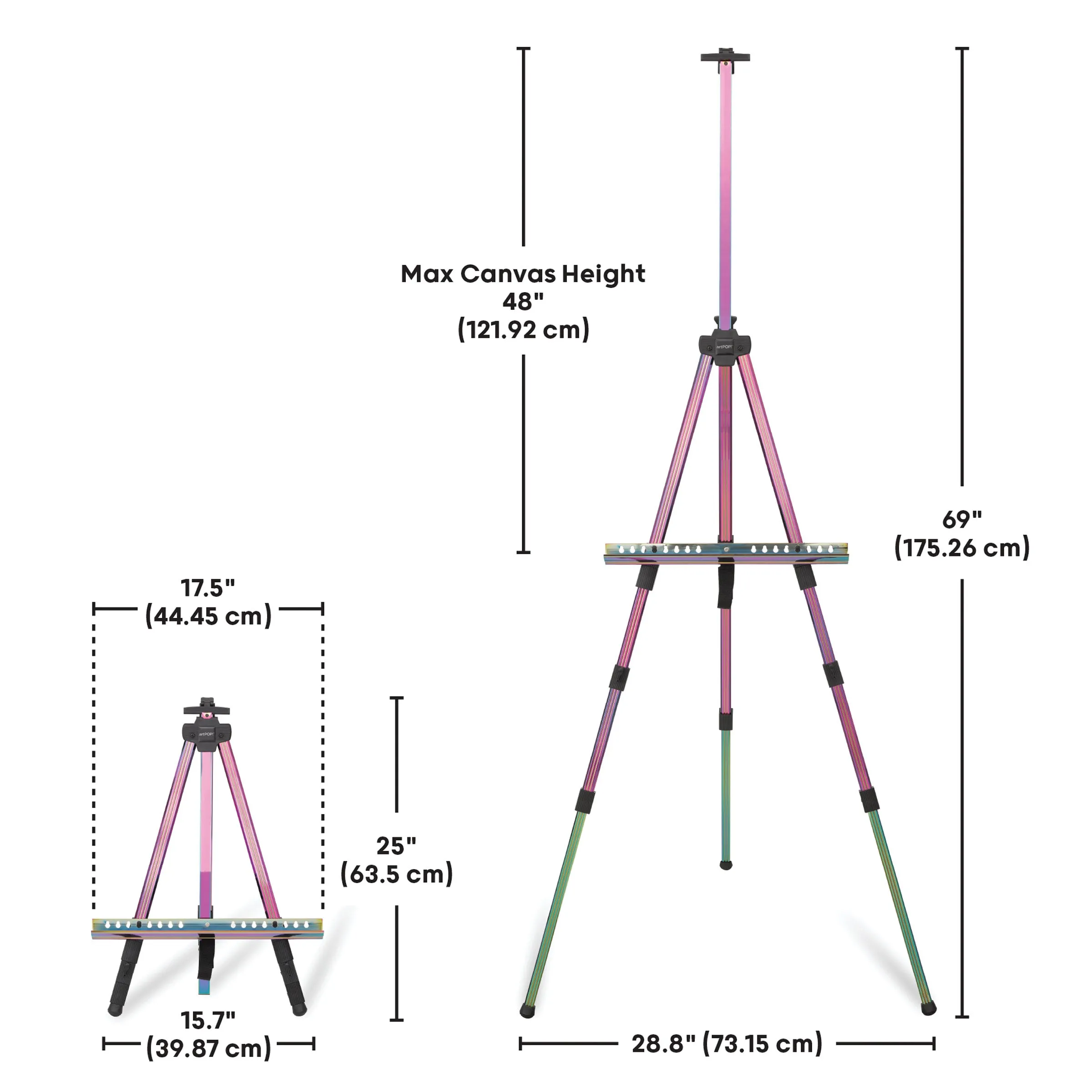 Iridescent Tripod Easel