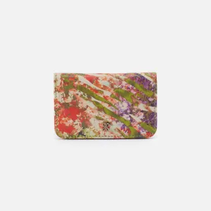 Jill Mini Card Case in Printed Leather - Tropic Print