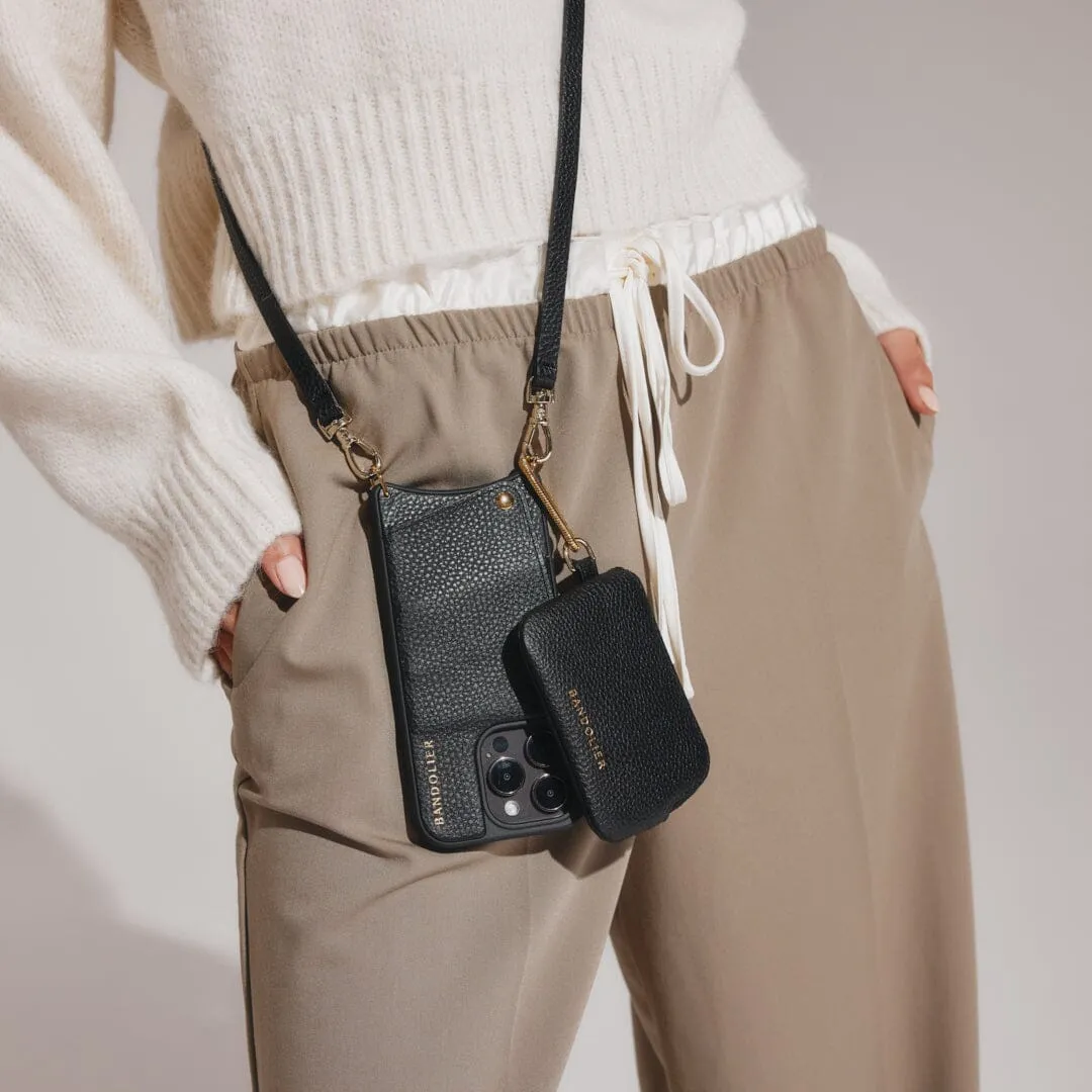 Key Zip Pouch - Black/Gold