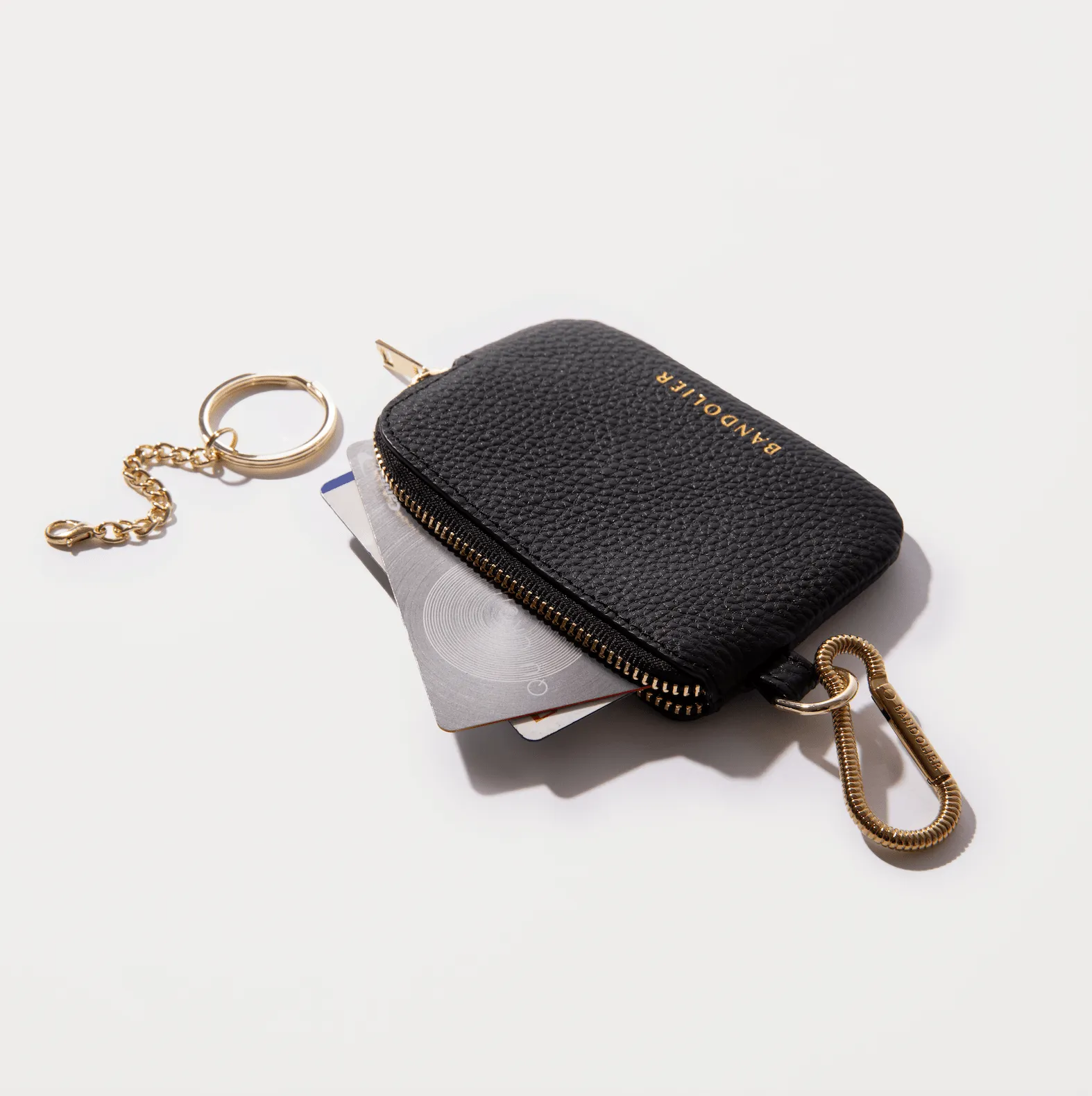 Key Zip Pouch - Black/Gold