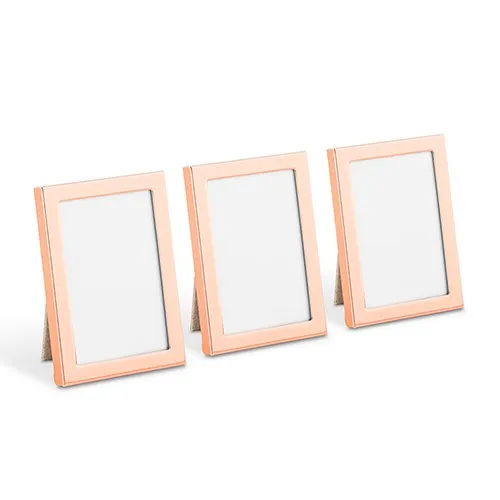 MINI EASEL BACK PHOTO FRAME 3 PIECE SET - ROSE GOLD