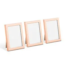MINI EASEL BACK PHOTO FRAME 3 PIECE SET - ROSE GOLD