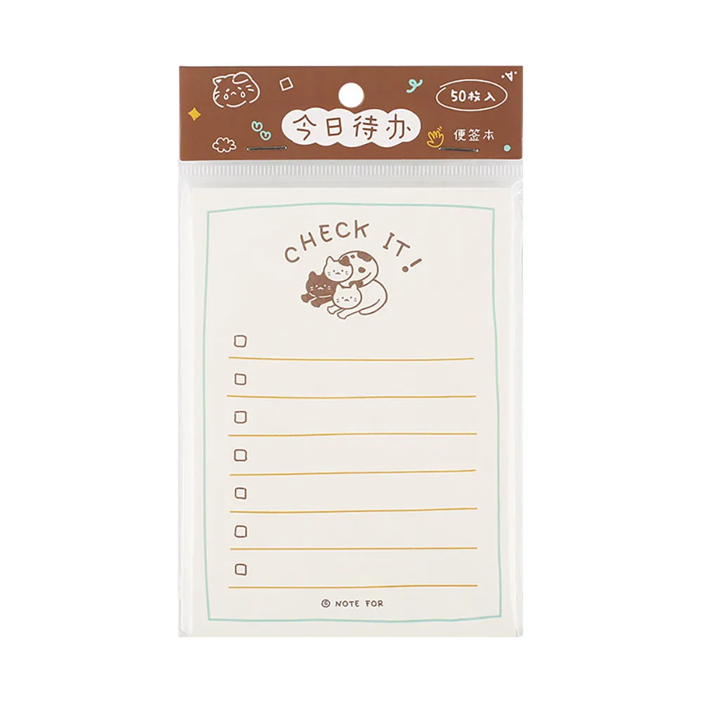 NOTE FOR note pad "Cute Plan" todo list plan check-in cute ins style handbook message pad note paper note pad to-do