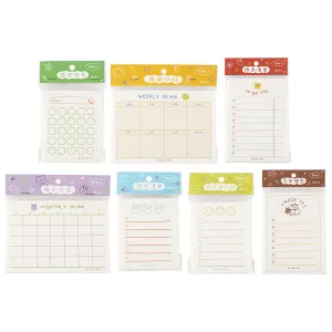 NOTE FOR note pad "Cute Plan" todo list plan check-in cute ins style handbook message pad note paper note pad to-do