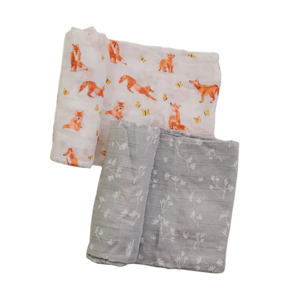 Oh So Soft Muslin Swaddle 2-pack - Fox Tales   Prairie