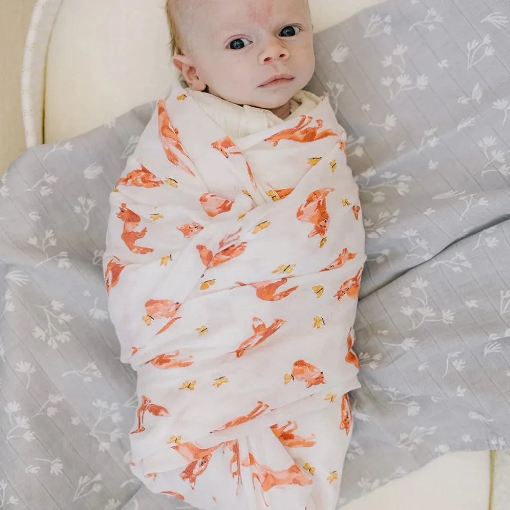 Oh So Soft Muslin Swaddle 2-pack - Fox Tales   Prairie