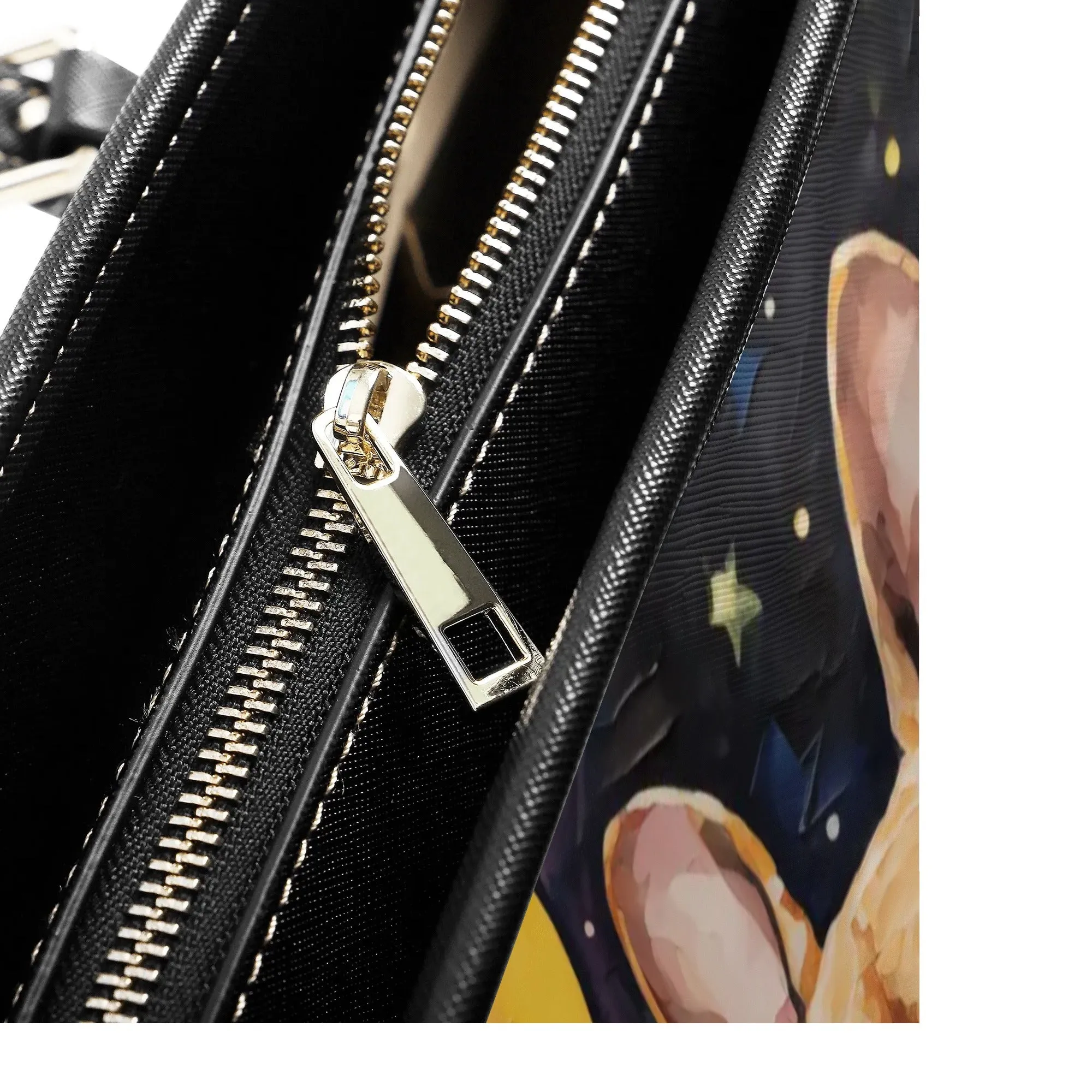 Original Frenchie Dog Art Durable Zipper Handbag