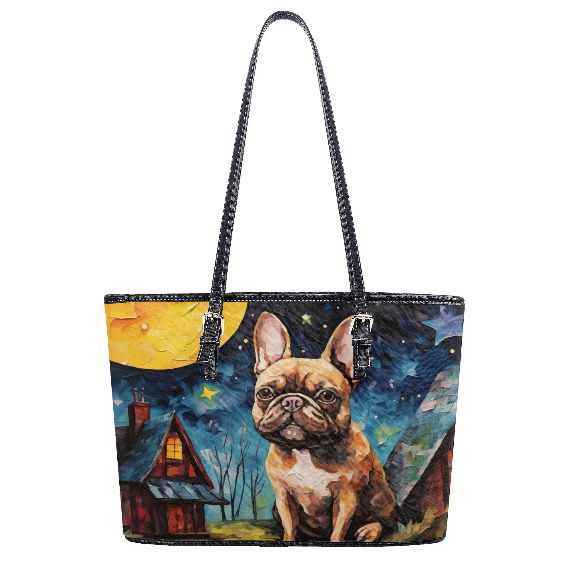 Original Frenchie Dog Art Durable Zipper Handbag