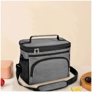 Portable Thermal Insulated Lunch Bag With Adjustable Shoulder Strap