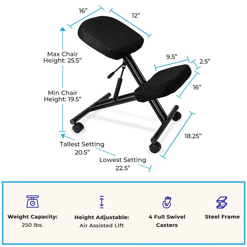 ProErgo Pneumatic Kneeling Chair