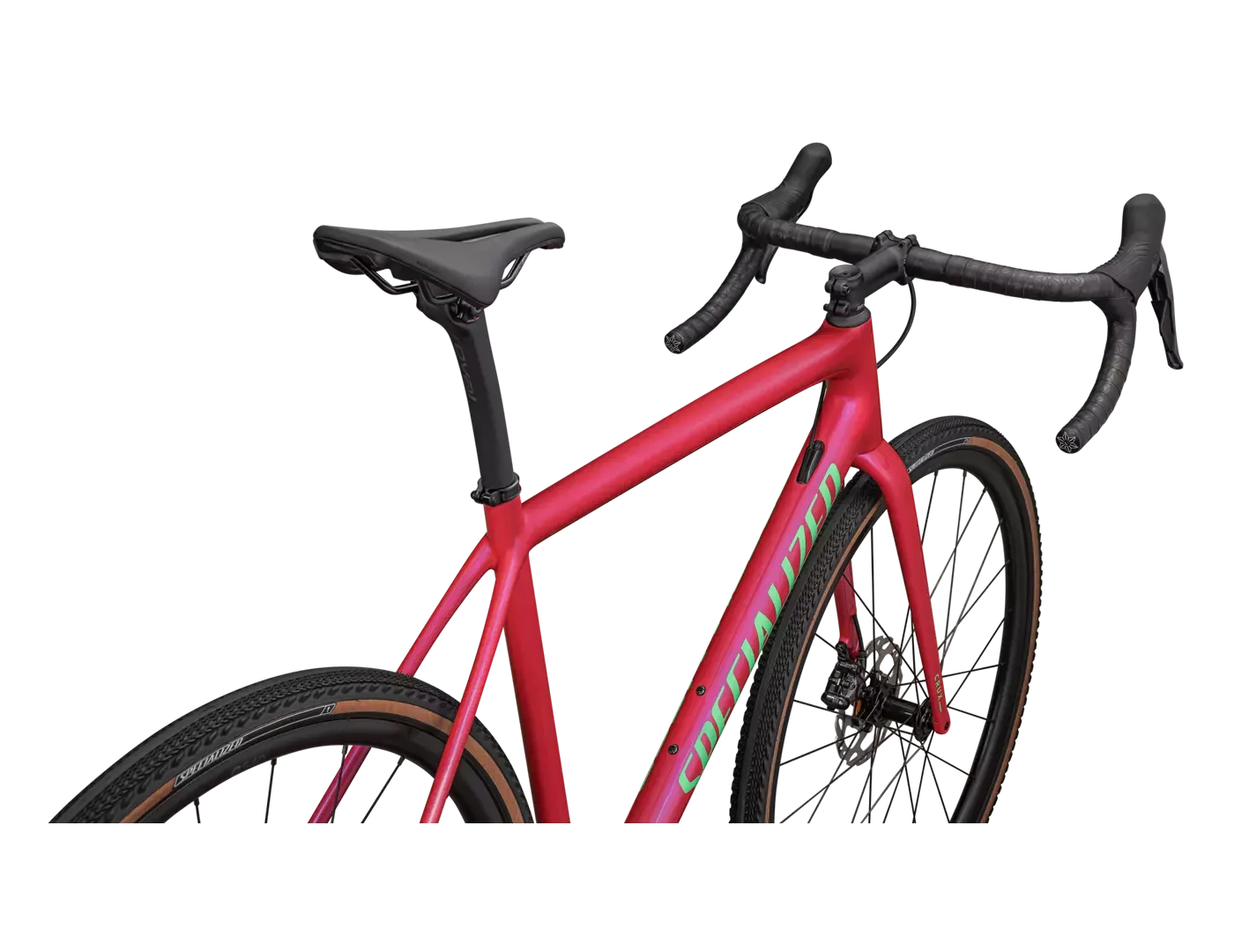 SPECIALIZED Crux Comp Complete Gravel Bike Shimano GRX - GLOSS VIVID PINK/ELECTRIC GREEN