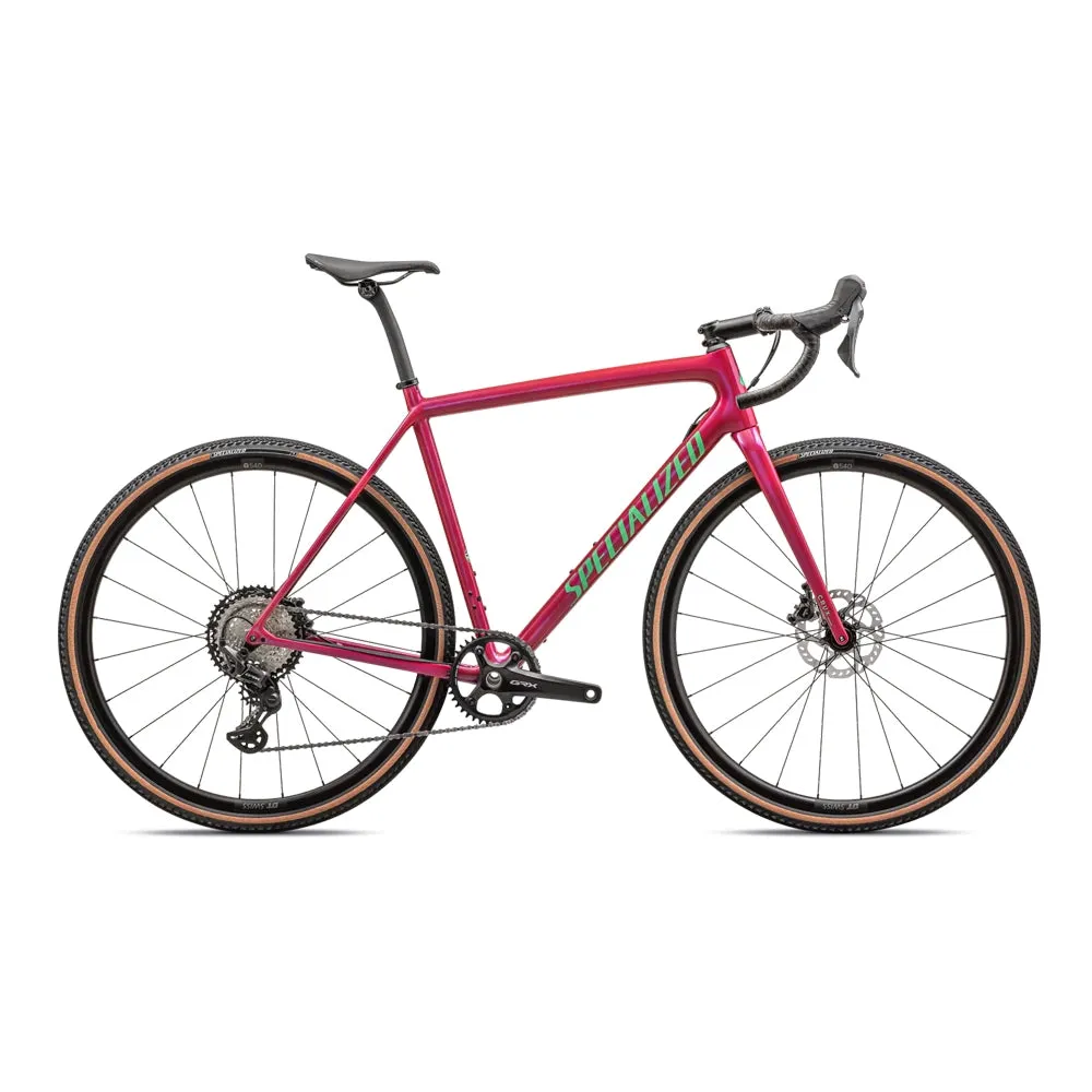 SPECIALIZED Crux Comp Complete Gravel Bike Shimano GRX - GLOSS VIVID PINK/ELECTRIC GREEN