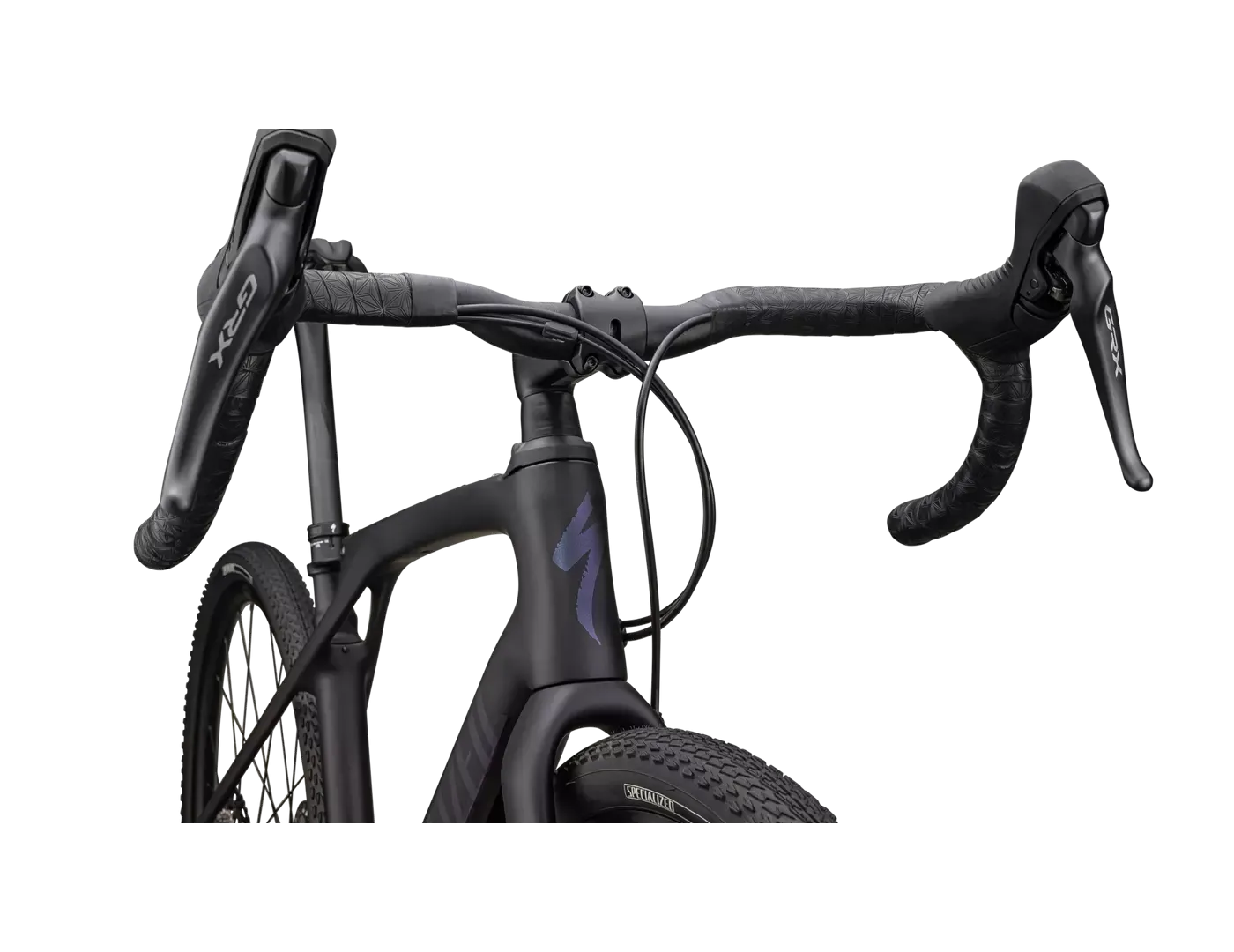 SPECIALIZED Diverge STR Comp Complete Gravel Bike Shimano GRX - SATIN METALLIC MIDNIGHT SHADOW/VIOLET GHOST PEARL
