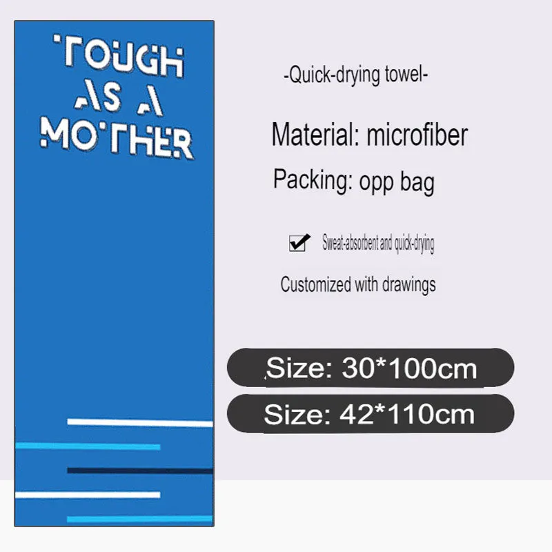 Sports Towel Microfiber Printed Pattern Quick-Drying Towel Yoga Gym Special Absorbent Towel