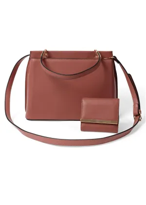 Structured Everyday Handbag - Coral