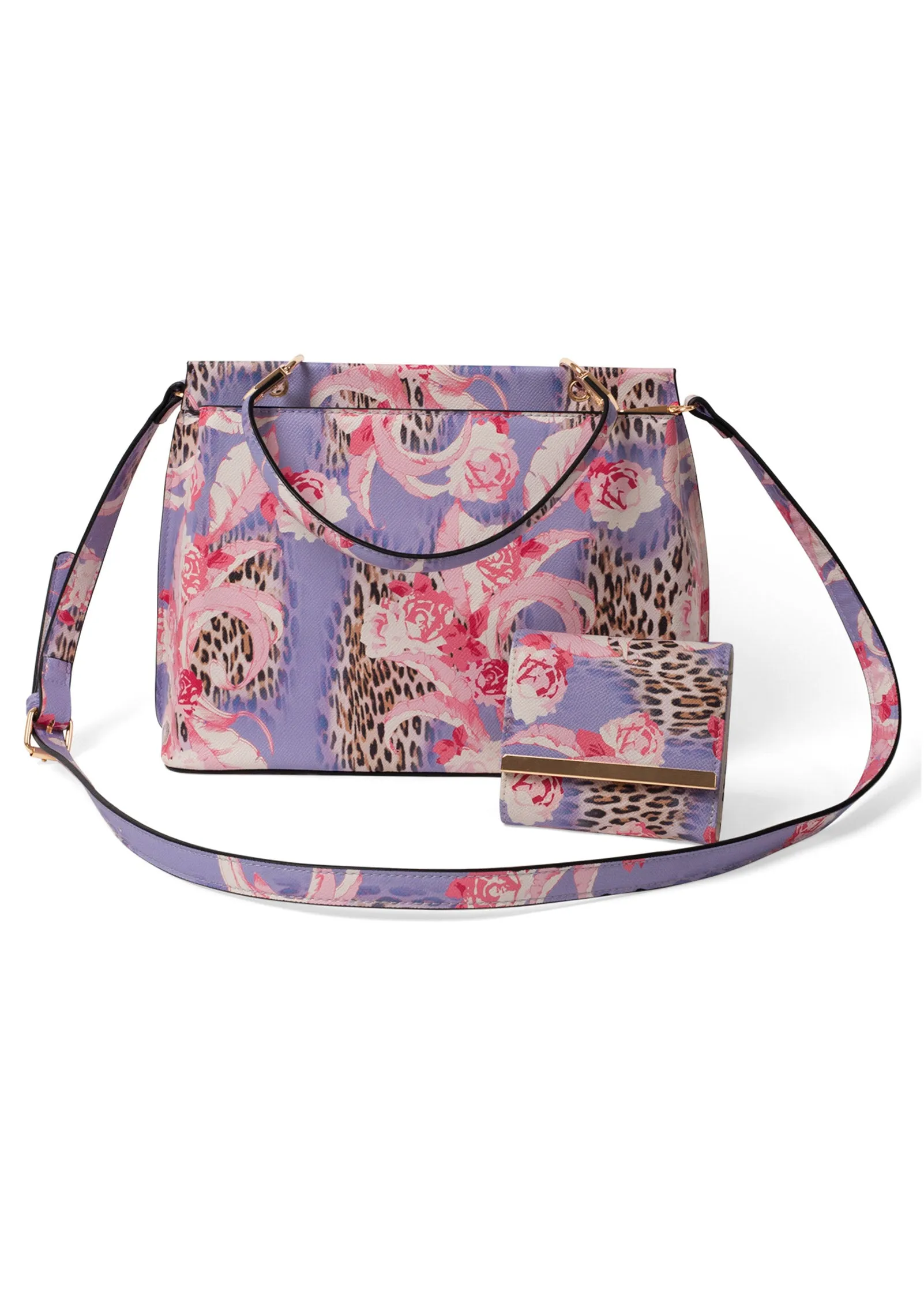 Structured Everyday Handbag - Purple Multi