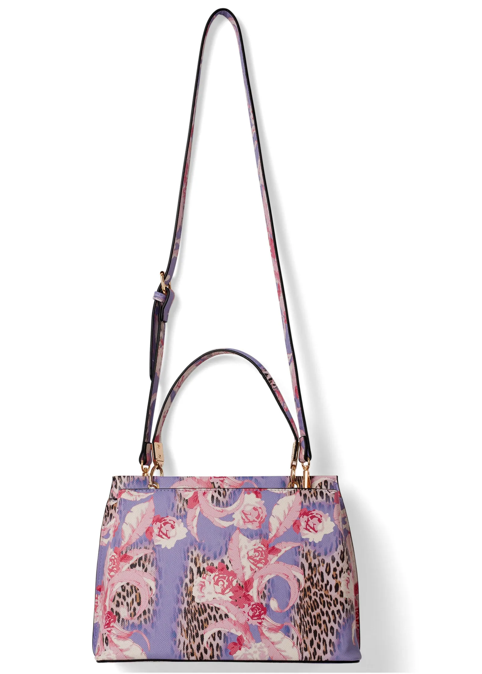 Structured Everyday Handbag - Purple Multi